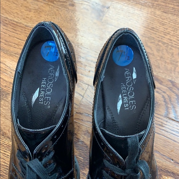 Aerosoles US 7 1/2 Black Patent Leather Shoes - Picture 5 of 7